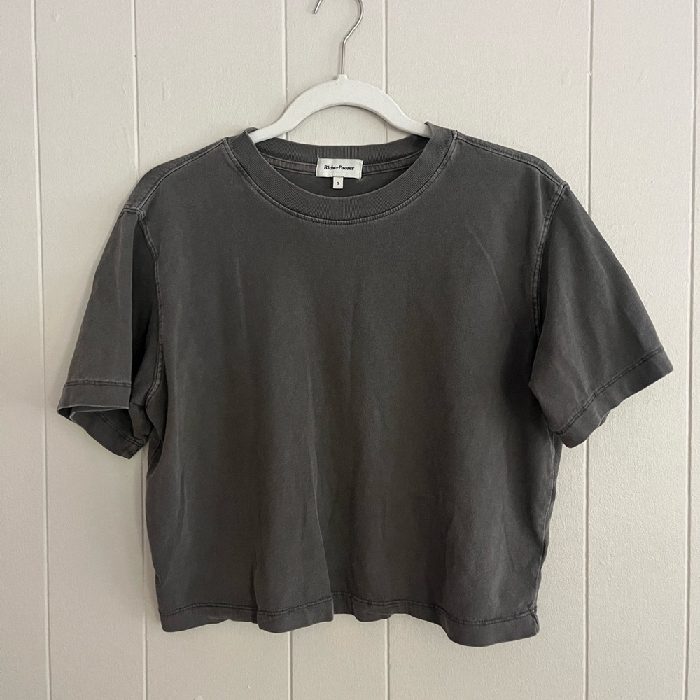 Richer Poorer Cropped Grey T-Shirt